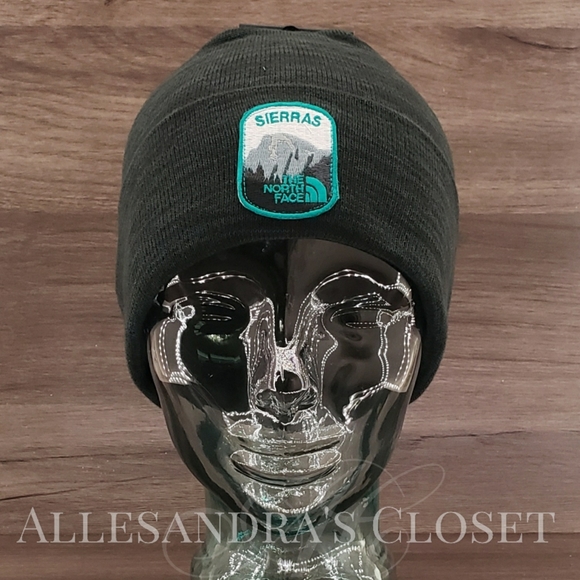 The North Face Accessories - The North Face Hat Beanie Tnf Black Heather Embroidered Earthscape Knit Outdoor